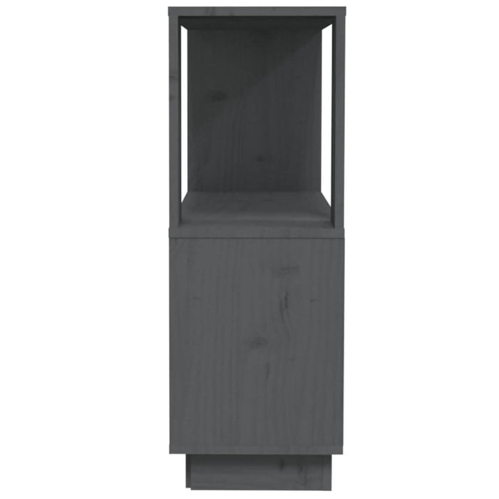 Bibliotecă/Separator cameră, gri, 80x25x70 cm lemn masiv pin - WALTI WALTI