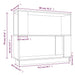 Bibliotecă/Separator cameră, gri, 80x25x70 cm lemn masiv pin - WALTI WALTI
