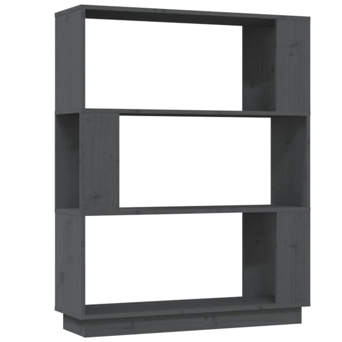 Bibliotecă/Separator cameră, gri, 80x25x101 cm lemn masiv pin - WALTI WALTI