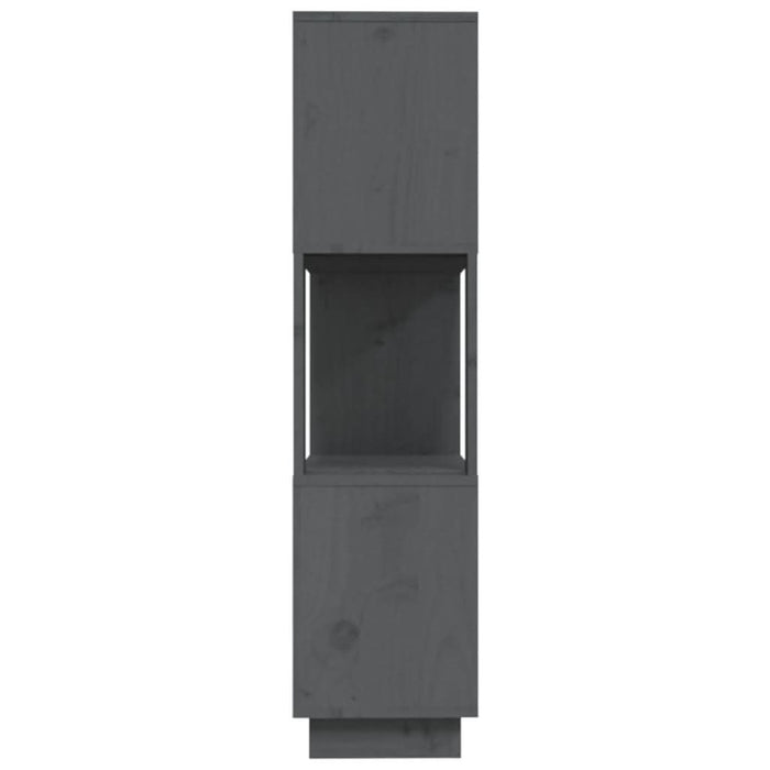 Bibliotecă/Separator cameră, gri, 80x25x101 cm lemn masiv pin - WALTI WALTI
