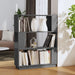 Bibliotecă/Separator cameră, gri, 80x25x101 cm lemn masiv pin - WALTI WALTI
