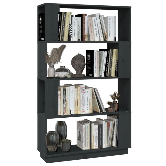 Bibliotecă/Separator cameră, gri, 80x25x132 cm, lemn masiv pin - WALTI WALTI