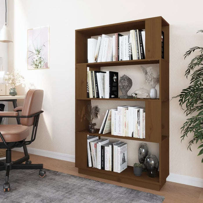 Bibliotecă/Separator cameră maro miere, 80x25x132 cm lemn pin - WALTI WALTI