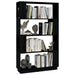 Bibliotecă/Separator cameră, negru, 80x25x132 cm lemn masiv pin - WALTI WALTI