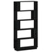 Bibliotecă/Separator cameră negru 80x25x163,5 cm lemn masiv pin - WALTI WALTI