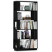 Bibliotecă/Separator cameră negru 80x25x163,5 cm lemn masiv pin - WALTI WALTI