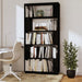 Bibliotecă/Separator cameră negru 80x25x163,5 cm lemn masiv pin - WALTI WALTI