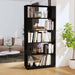 Bibliotecă/Separator cameră negru 80x25x163,5 cm lemn masiv pin - WALTI WALTI
