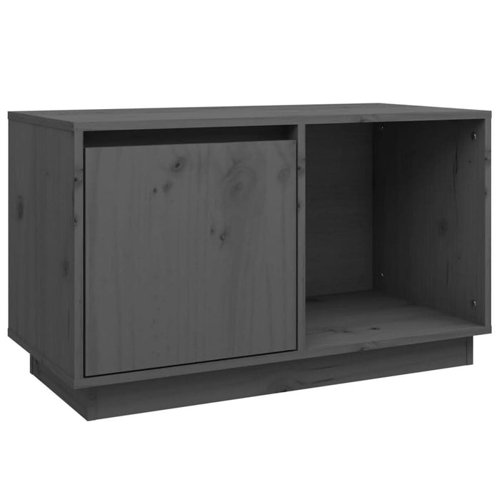 Comodă TV, gri, 74x35x44 cm, lemn masiv de pin - WALTI WALTI