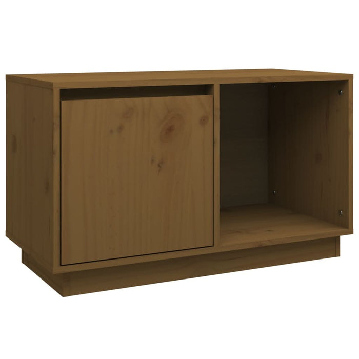 Comodă TV, maro miere, 74x35x44 cm, lemn masiv de pin - WALTI WALTI