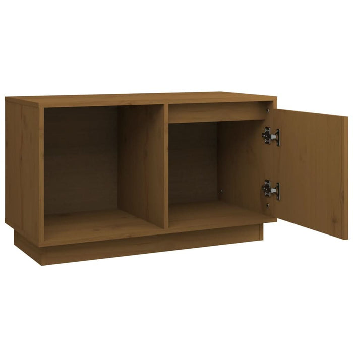Comodă TV, maro miere, 74x35x44 cm, lemn masiv de pin - WALTI WALTI