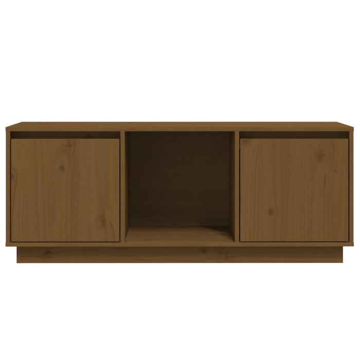Comodă TV, maro miere, 110,5x35x44 cm, lemn masiv de pin - WALTI WALTI