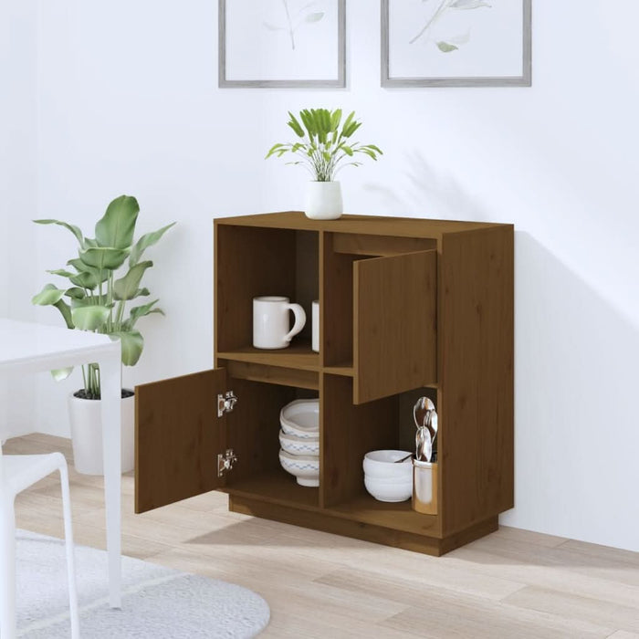 Servantă, maro miere, 74x35x80 cm, lemn masiv de pin - WALTI WALTI