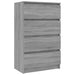Servantă, sonoma gri, 60x35x98,5 cm, lemn prelucrat - WALTI WALTI