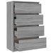 Servantă, sonoma gri, 60x35x98,5 cm, lemn prelucrat - WALTI WALTI