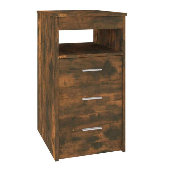 Dulap cu sertar, stejar fumuriu, 40x50x76 cm, lemn prelucrat - WALTI WALTI