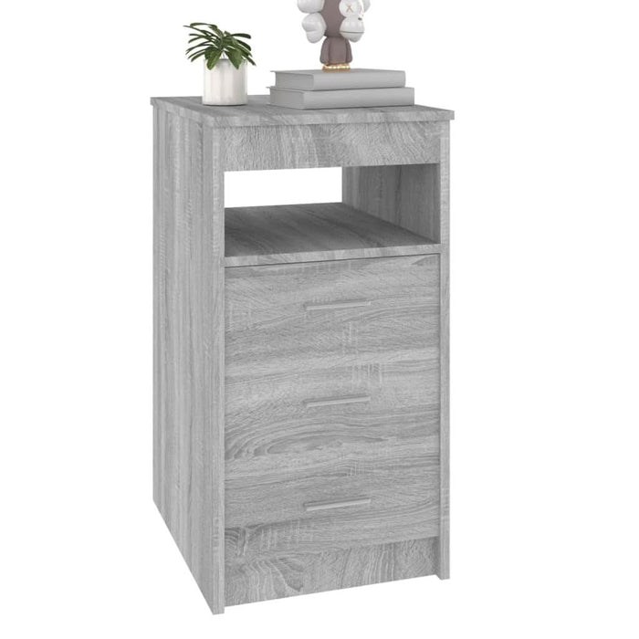 Dulap cu sertar, sonoma gri, 40x50x76 cm, lemn prelucrat - WALTI WALTI