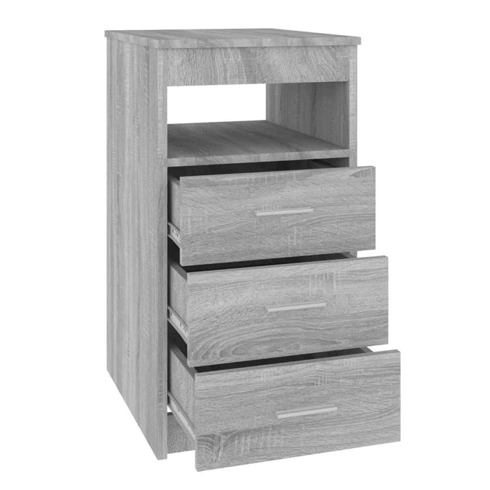 Dulap cu sertar, sonoma gri, 40x50x76 cm, lemn prelucrat - WALTI WALTI