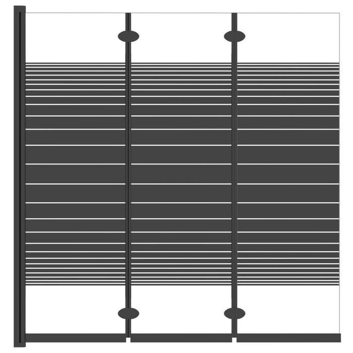 Cabină de duș pliabilă, 3 panouri, negru, 130x130 cm, ESG - WALTI WALTI