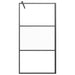 Perete cabină duș walk-in negru 100x195 cm sticlă ESG semi-mată - WALTI WALTI