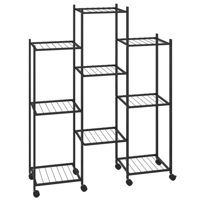 Suport pentru flori cu roți, 83x25x103,5 cm, negru, fier - WALTI WALTI