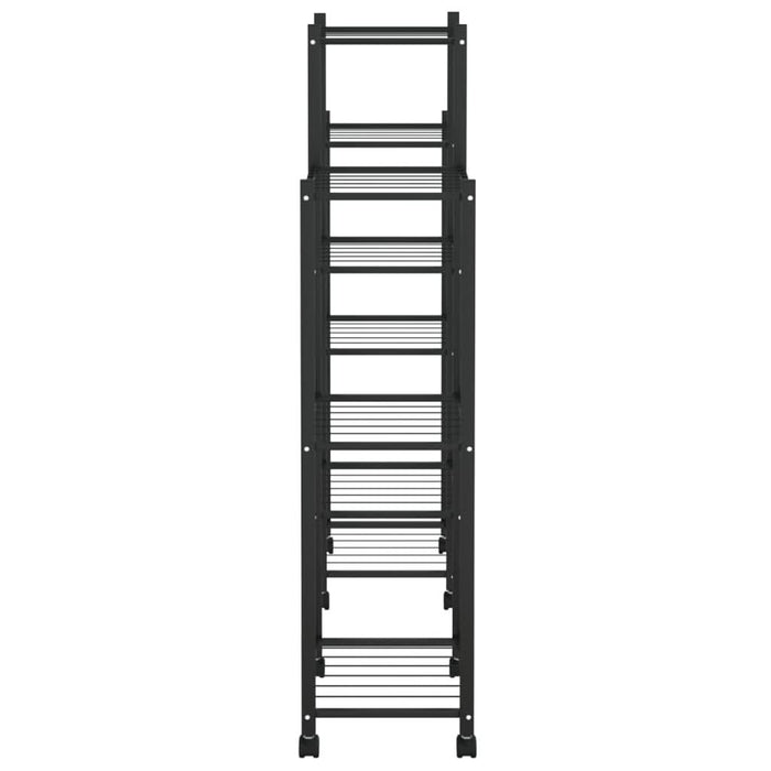 Suport pentru flori cu roți, 83x25x103,5 cm, negru, fier - WALTI WALTI