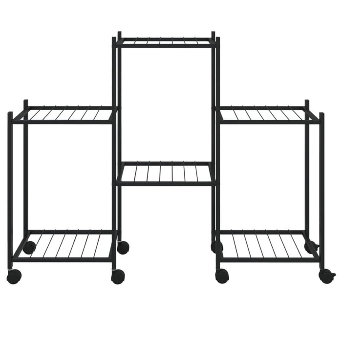 Suport pentru flori cu roți, 83x25x63,5 cm, negru, fier - WALTI WALTI