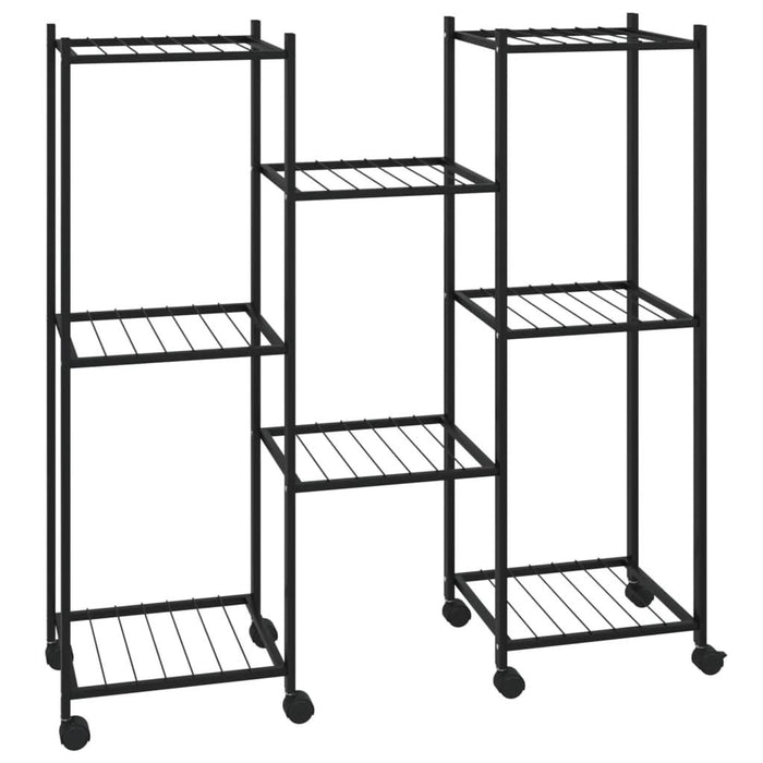 Suport pentru flori cu roți, 83x25x83,5 cm, negru, fier - WALTI WALTI