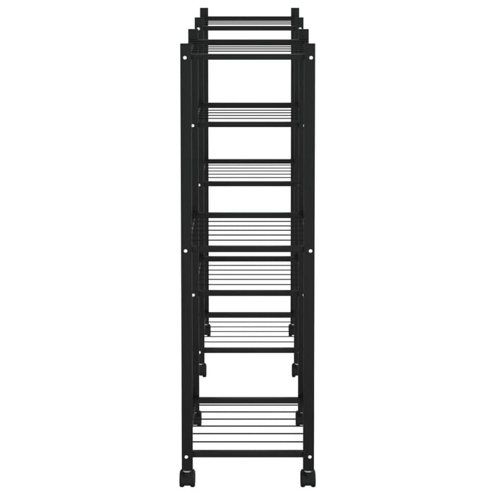 Suport pentru flori cu roți, 83x25x83,5 cm, negru, fier - WALTI WALTI