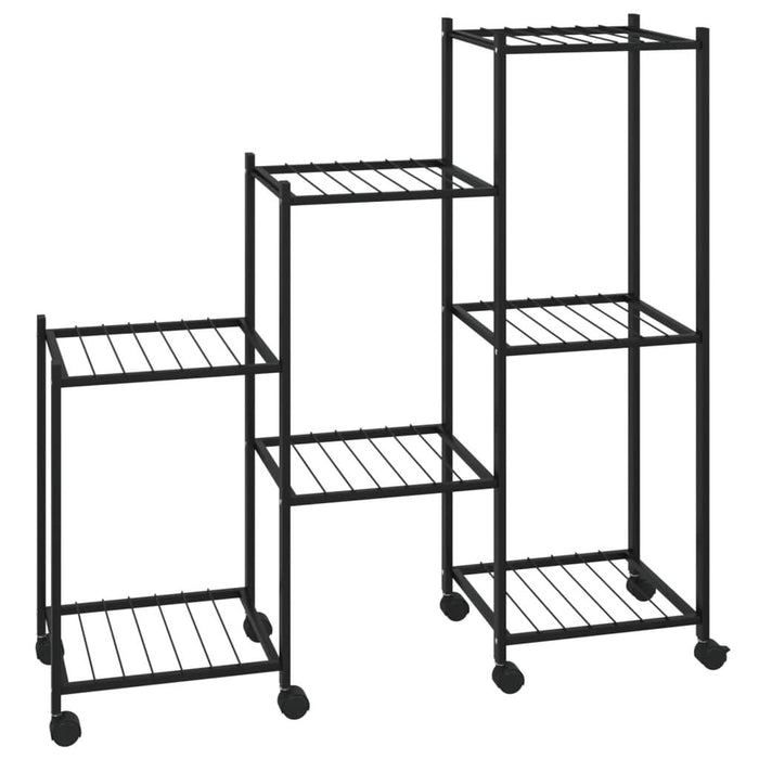 Suport pentru flori cu roți, 83x25x83,5 cm, negru, fier - WALTI WALTI