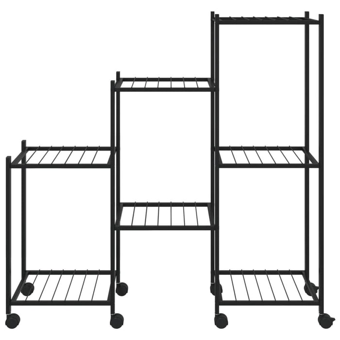 Suport pentru flori cu roți, 83x25x83,5 cm, negru, fier - WALTI WALTI