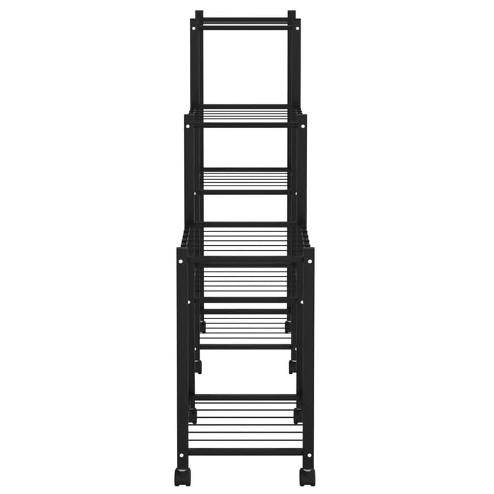 Suport pentru flori cu roți, 83x25x83,5 cm, negru, fier - WALTI WALTI