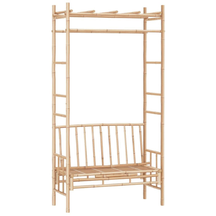Bancă de grădină cu pergolă, 116 cm, bambus - WALTI WALTI