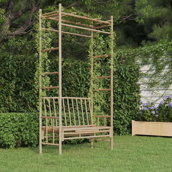 Bancă de grădină cu pergolă, 116 cm, bambus - WALTI WALTI