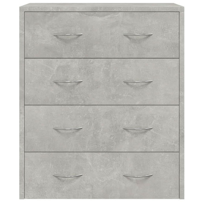 Servantă cu 4 sertare, gri beton, 60x30,5x71 cm - WALTI WALTI