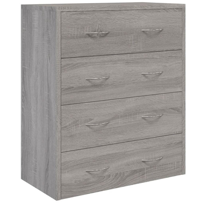 Servantă cu 4 sertare, gri sonoma, 60x30,5x71 cm - WALTI WALTI