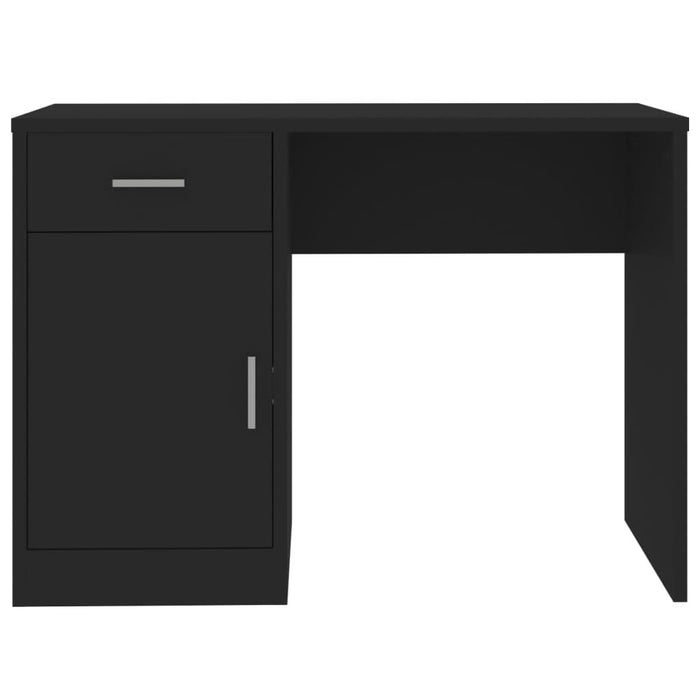 Birou cu sertar și dulap, negru, 100x40x73 cm, lemn prelucrat - WALTI WALTI