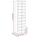 Pantofar, stejar fumuriu, 54x34x183 cm, lemn prelucrat - WALTI WALTI