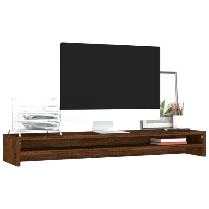 Suport pentru monitor stejar maro 100x24x13 cm lemn prelucrat - WALTI WALTI