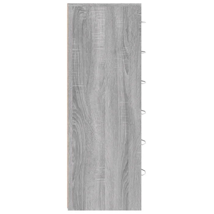Servantă cu 6 sertare, stejar fumuriu, 50x34x96 cm, lemn - WALTI WALTI