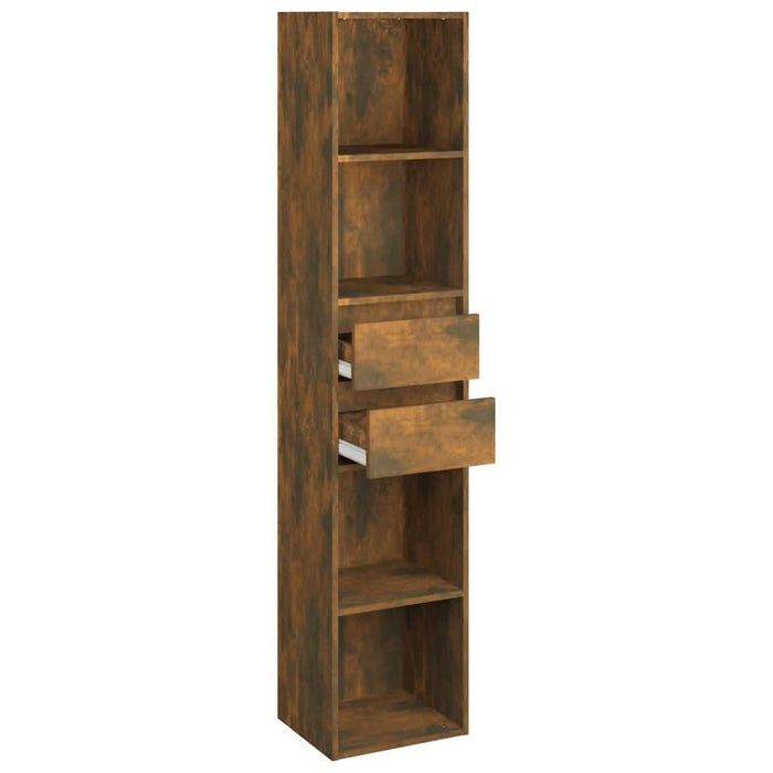 Bibliotecă, stejar fumuriu, 36x30x171 cm, lemn prelucrat - WALTI WALTI