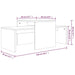 Set măsuță de cafea stejar fumuriu 100x48x40 cm lemn prelucrat - WALTI WALTI