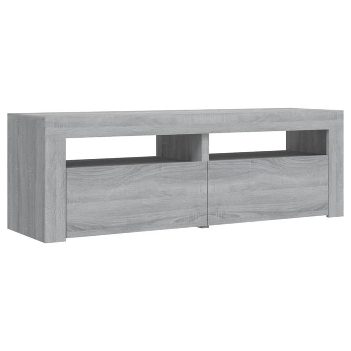 Comodă TV cu lumini LED, gri sonoma, 120x35x40 cm - WALTI WALTI