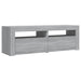 Comodă TV cu lumini LED, gri sonoma, 120x35x40 cm - WALTI WALTI