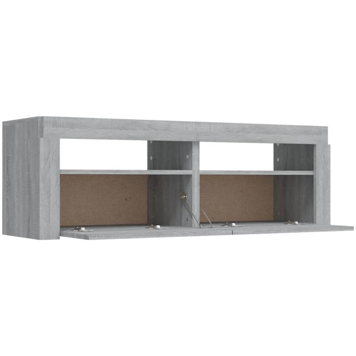 Comodă TV cu lumini LED, gri sonoma, 120x35x40 cm - WALTI WALTI