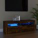 Comodă TV cu lumini LED, stejar fumuriu, 120x35x40 cm - WALTI WALTI