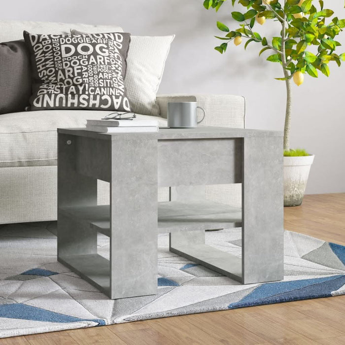 Măsuță de cafea, gri beton, 55,5x55x45 cm, lemn prelucrat - WALTI WALTI
