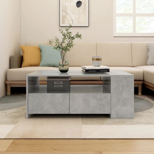 Măsuță de cafea, gri beton, 102x55x42 cm, lemn prelucrat - WALTI WALTI