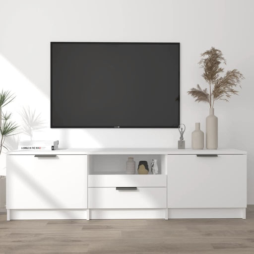 Comodă TV, alb, 140x35x40 cm, lemn prelucrat - WALTI WALTI