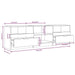 Comodă TV, gri beton, 150x33,5x45 cm, lemn prelucrat - WALTI WALTI